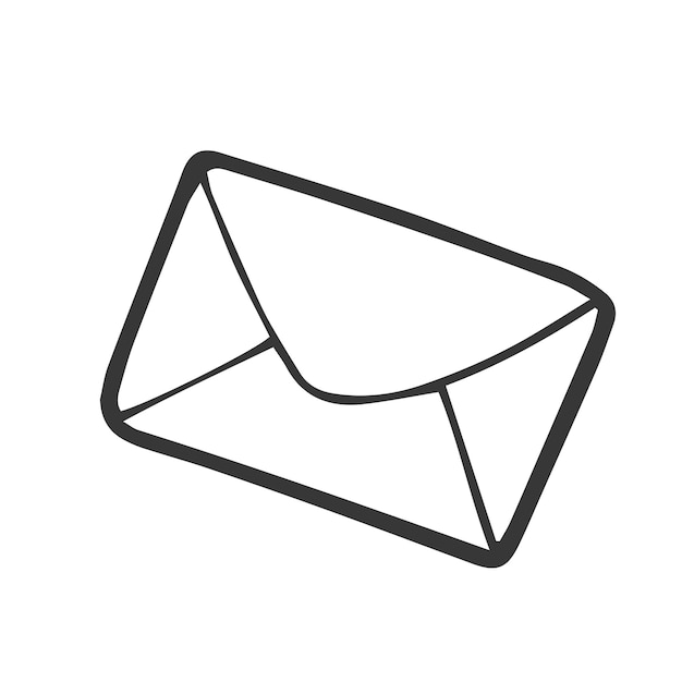 Vector illustration Hand drawn doodle of closed envelope