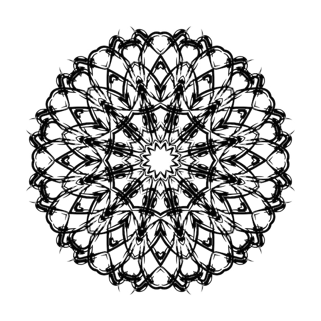 Vector illustration hand drawn ornamental mandala