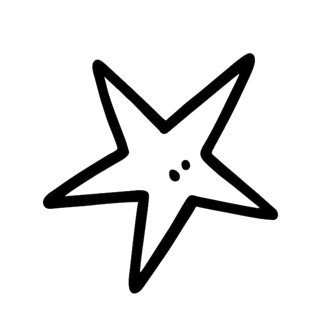 Vettore illustrazione vettoriale della stella disegnata a mano