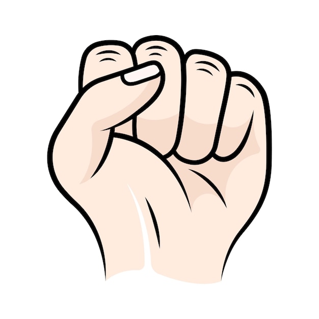 Vector vector illustration of hand gesture on a white background