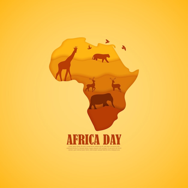 Vector illustration of Happy Africa Day banner