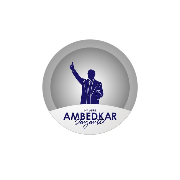 Vector illustration of Happy Ambedkar Jayanti