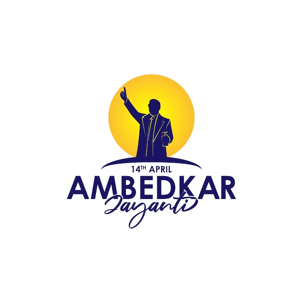 Vector illustration of Happy Ambedkar Jayanti