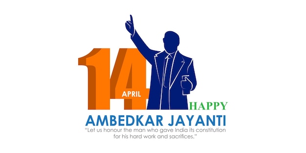 Vector illustration of Happy Ambedkar Jayanti