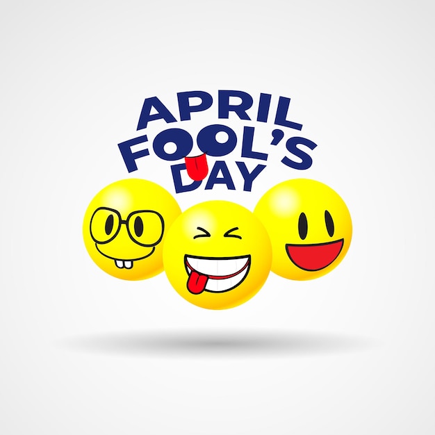 Vector vector illustration of happy april fools day social media feed template