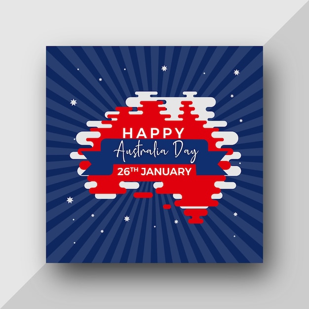 Vector illustration of happy australia day