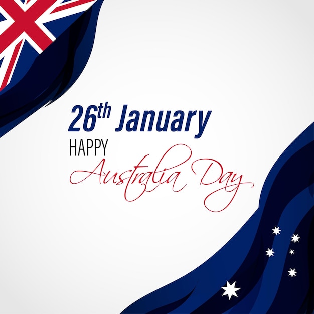 Vector illustration of happy Australia day