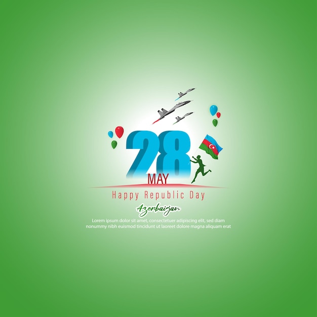 Vector vector illustration for happy azerbaijan republic day