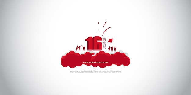 Vector vector illustration of happy bahrain independence day