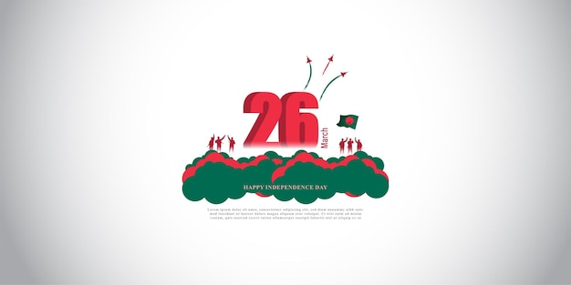 Vector illustration for happy bangladesh independence day