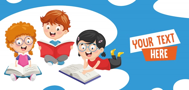 vector illustration of happy children