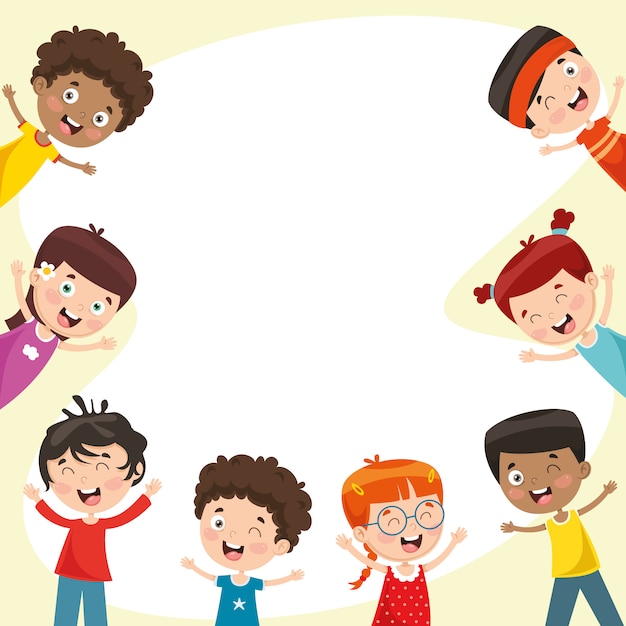 Vector illustration of happy children