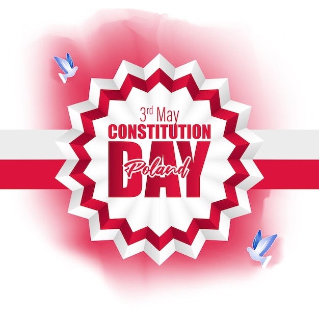 Vector illustration for Happy Constitutional Day Poland