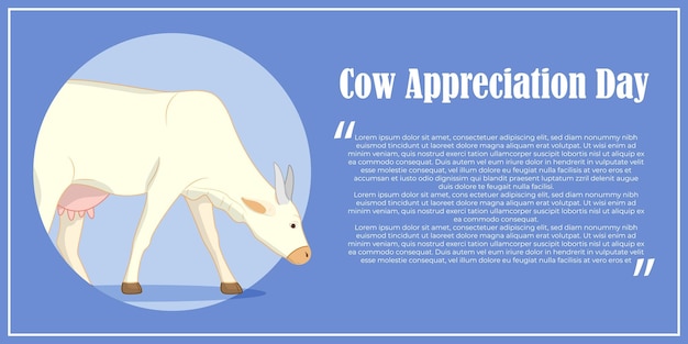 Vector illustration for Happy Cow Appreciation Day