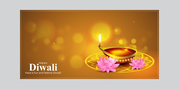 Vector illustration for Happy Diwali greeting