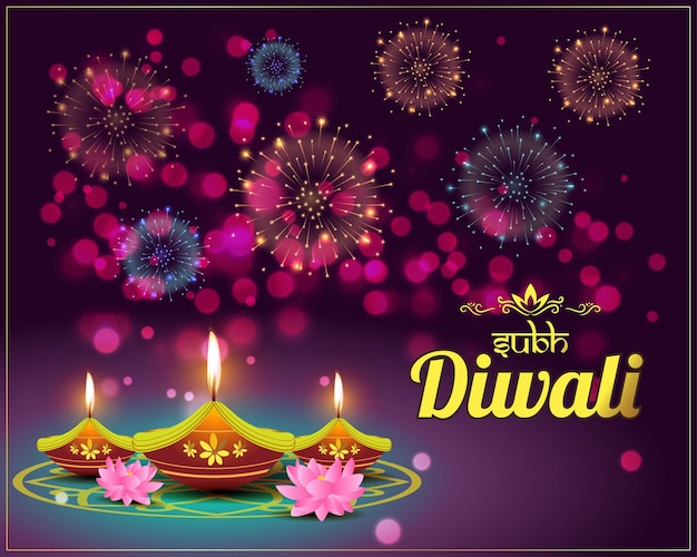 Vector illustration for Happy Diwali greeting