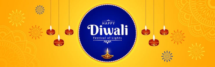 Vector vector illustration of happy diwali social media feed template