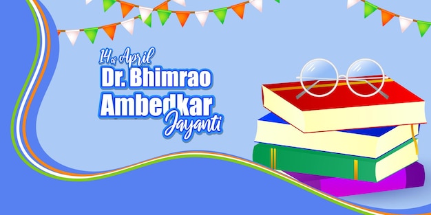 Illustrazione vettoriale per il dottor bhimrao ambedkar jayanti felice