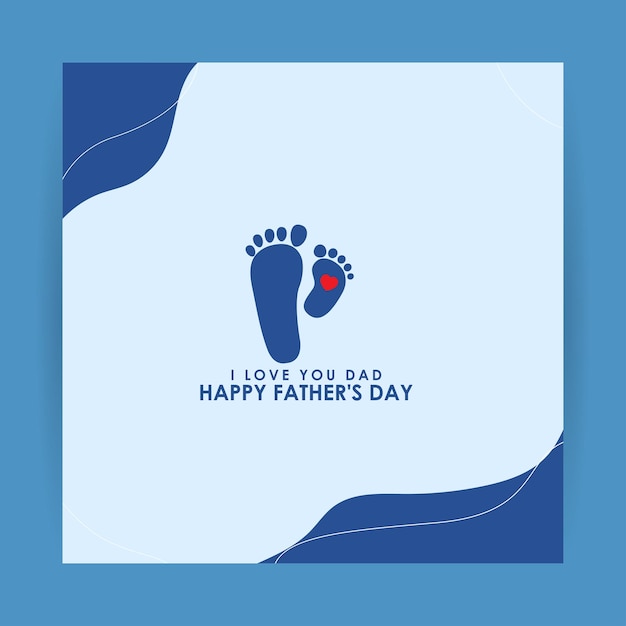 Vector illustration of Happy Father's Day 18 June social media feed story mockup template