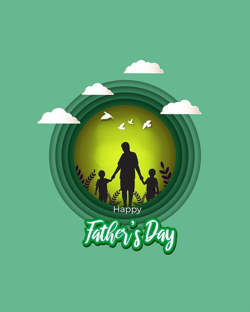 Vector illustration for Happy Father's day banner