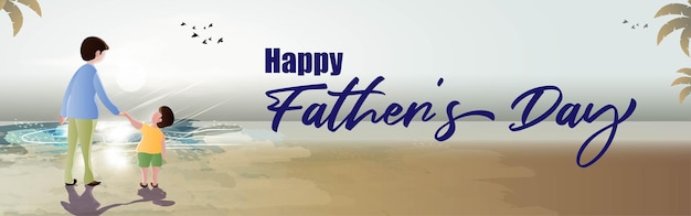 Vector illustration for happy father's day greeting