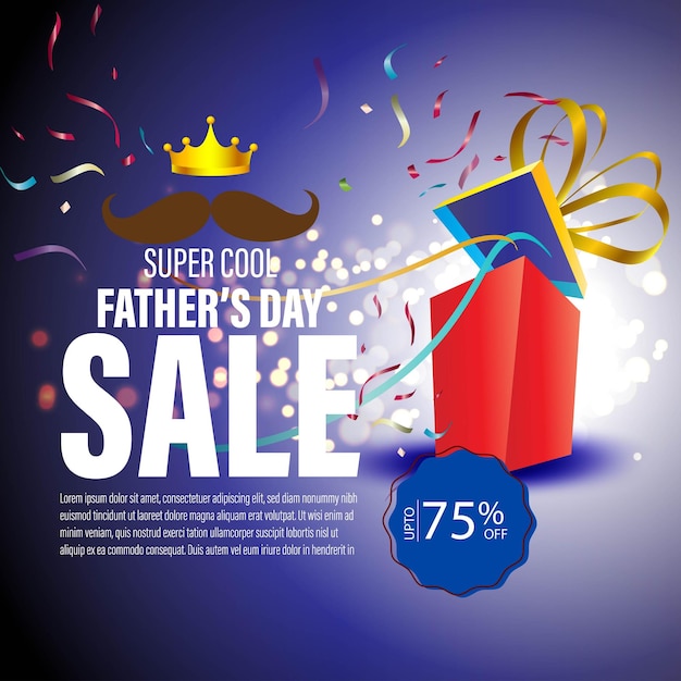 Vector illustration for Happy Father's day Sale banner