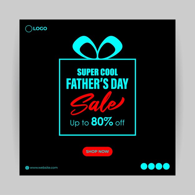 Happy Father's Day Sale 소셜 미디어 스토리 피드 목업 템플릿의 벡터 그림