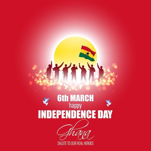 Illustrazione vettoriale di happy ghana independence day