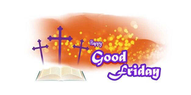 Vector illustration for happy good friday banner