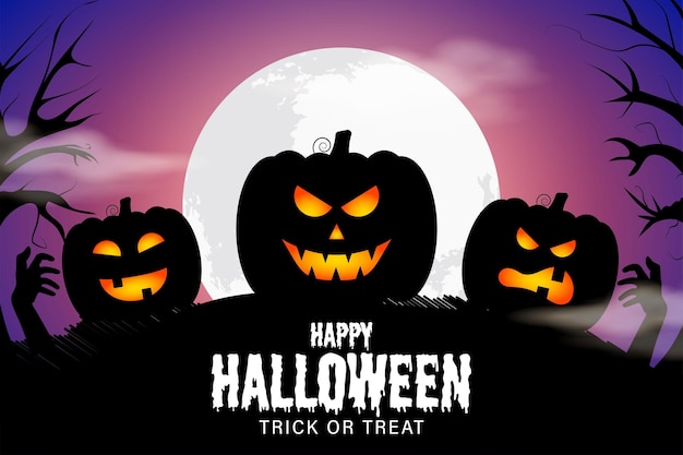 Векторная иллюстрация приветствия фестиваля Happy Halloween