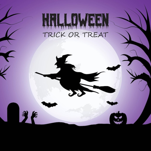 Векторная иллюстрация приветствия фестиваля Happy Halloween