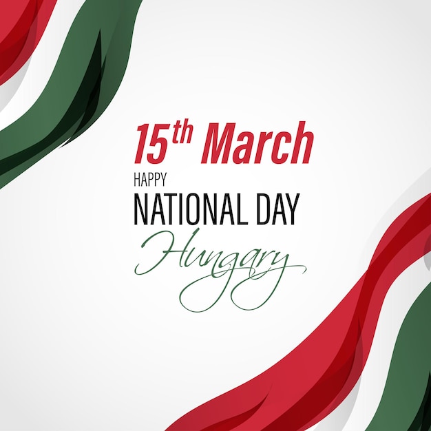 Vector illustration of Happy Hungary National Day