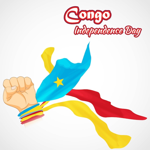 Vector illustration for happy independence day Congo