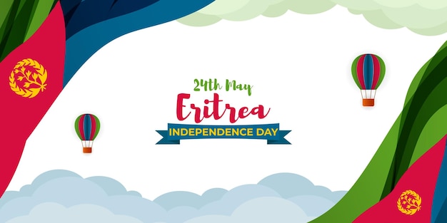 Illustrazione vettoriale per happy independence day eritrea