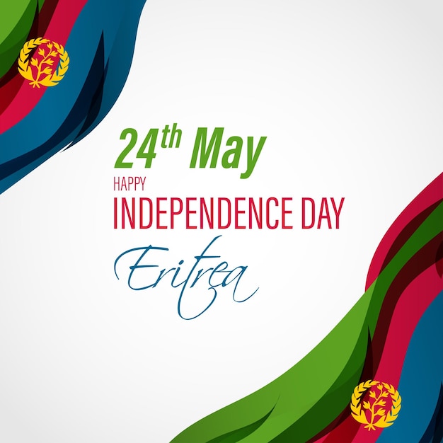 Vector illustration for happy independence day eritrea