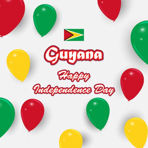 Illustrazione vettoriale per happy independence day guyana