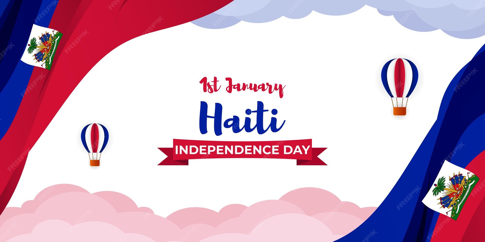Premium Vector Vector illustration of happy independence day haiti