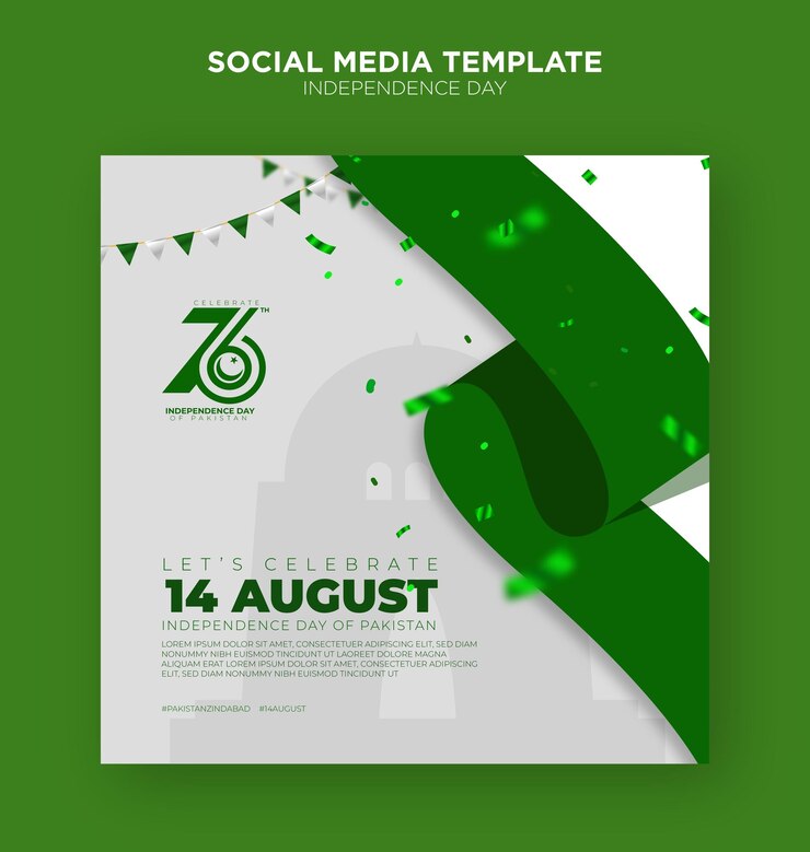Vector vector illustration of happy independence day in pakistan celebration on 14 august sale discount