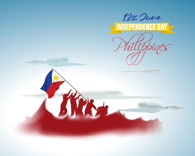 Vector illustration for happy independence day Philippines