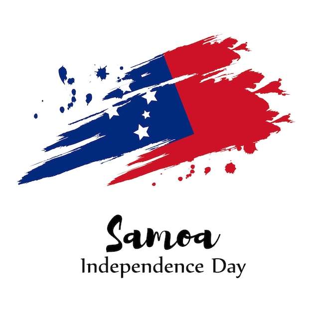 Vector illustration for happy independence day Samoa