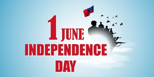 Векторная иллюстрация ко дню независимости Самоа