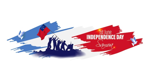 Vector illustration for happy independence day Samoa