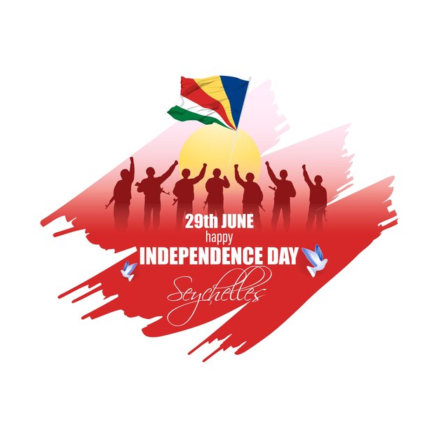 Vector vector illustration for happy independence day seychelles