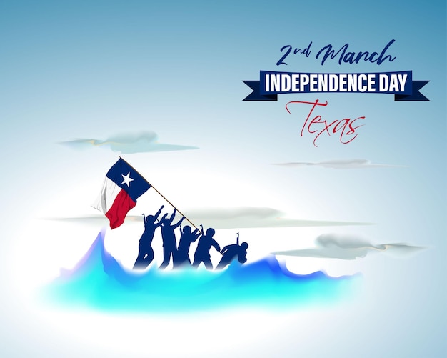 Vector illustration of Happy Independence Day Texas