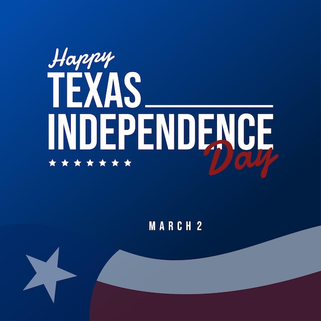 Vector illustration of Happy Independence Day Texas