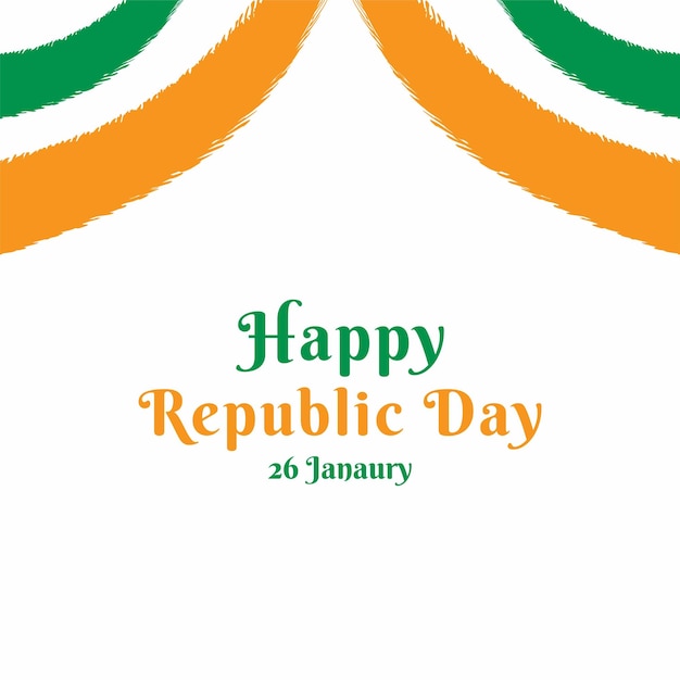 vector illustration of happy indian republic day 26 january