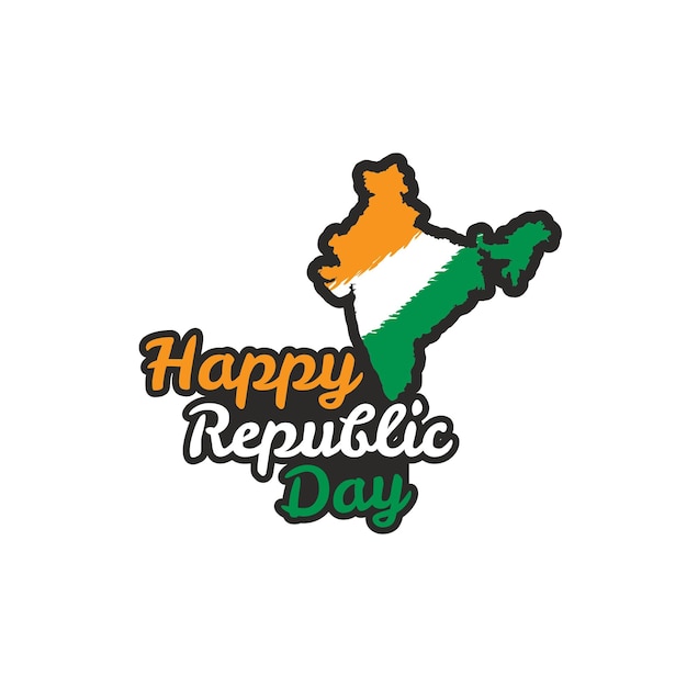 Illustrazione vettoriale di happy indian republic day 26 gennaio