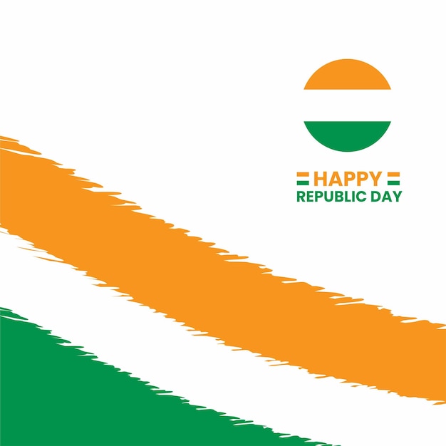 vector illustration of happy indian republic day 26 january