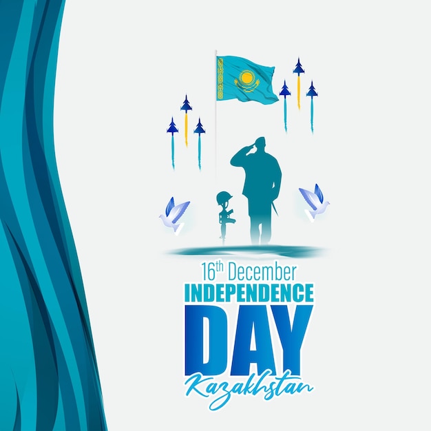 Vector illustration of happy Kazakhstan independence day