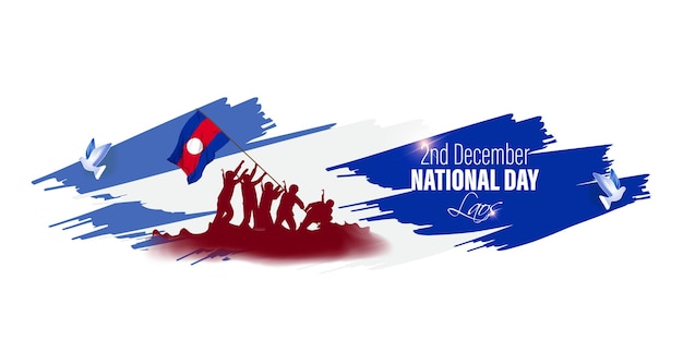 Vector illustration of Happy Laos National Day